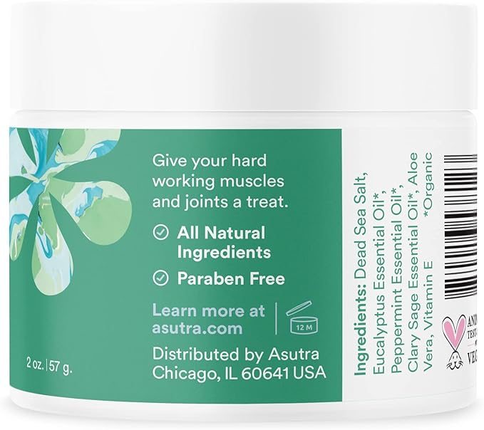 ASUTRA Dead Sea Bath Salts (3 Scent Mini Sampler), 2 oz Each - Soak in Rich & Vital Healing Minerals - Travel Sized Jars for On-The-Go Relaxation