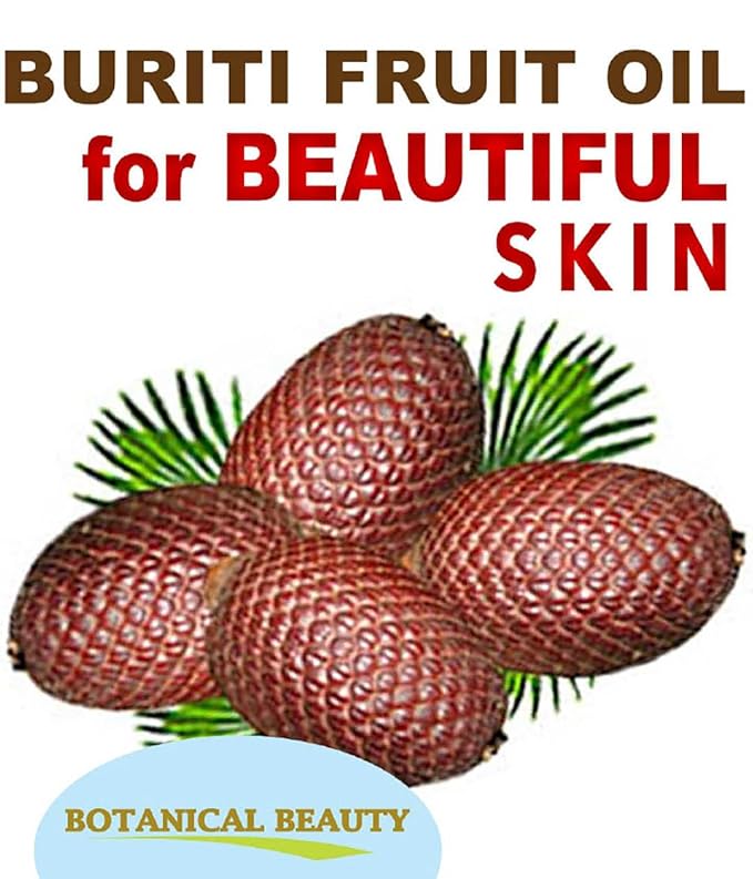 Botanical Beauty Brazilian BURITI FRUIT OIL 100% Pure Natural Virgin Unrefined Cold Pressed Carrier Oil Undiluted 0.33 fl.oz-10 ml for Face, Body, Hair, Lip, Nails