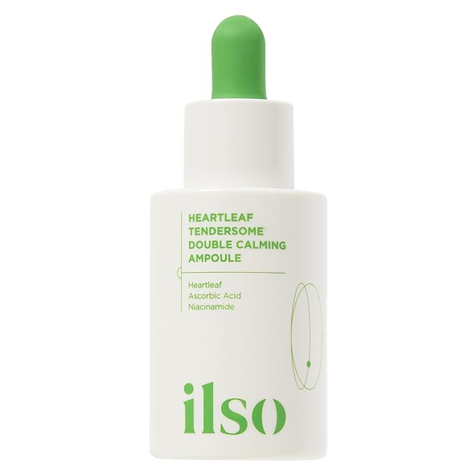 ILSO Heartleaf Tendersome Double Calming Ampoule, Ascorbic Acid, Niacinamide, Soothing serum