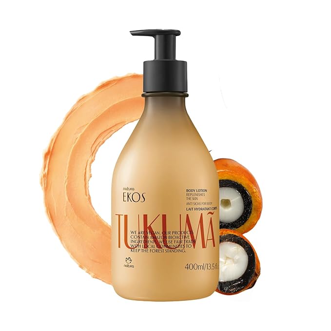natura - Ekos Tukumã Replenishing Body Lotion - Vegan Skin Care - Moisturize & Improve Skin Texture - Boost Hyaluronic Acid - Brazilian Beauty Secrets - Self Care & Body Care - 13.5 fl oz (400ml)