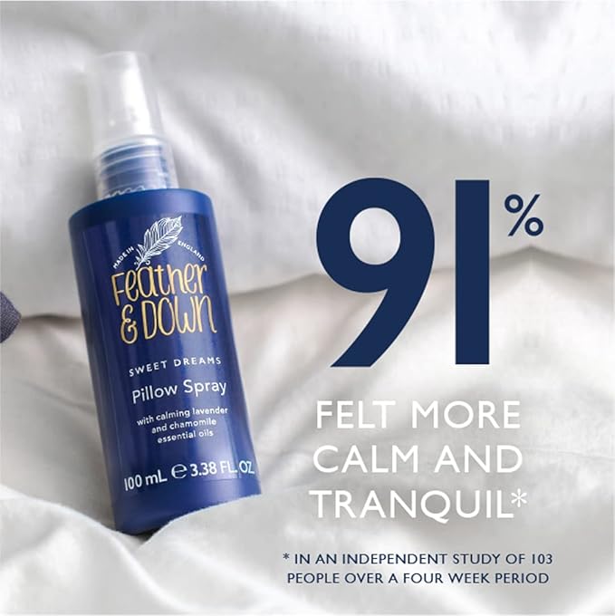 Feather & Down Sweet Dream Sleep Essentials Gift Set: 50ml Pillow Spray, 50ml Melting Shower Cream, 16g All-Purpose Sleep Balm & 50ml Sleep Butter, Vegan & Cruelty Free