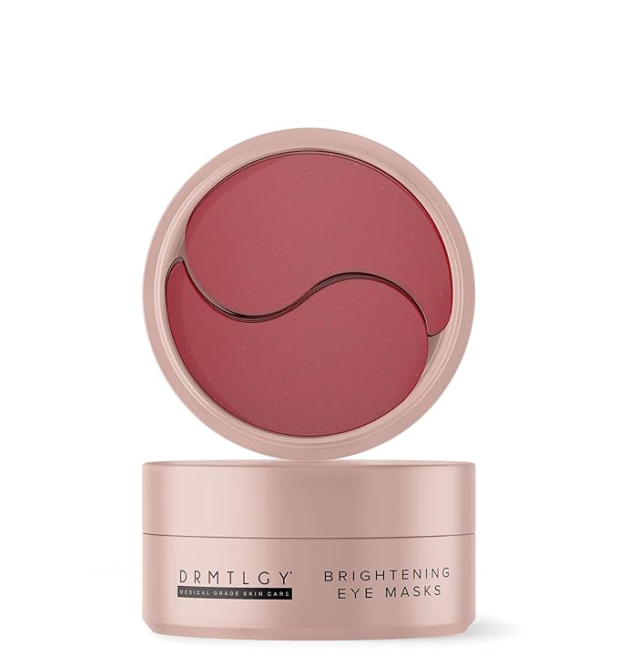 DRMTLGY Brightening Eye Masks (30 Pairs) - Caffeine Eye Masks for Dark Circles and Puffiness with Hyaluronic Acid, Eye Patches for Puffy Eyes