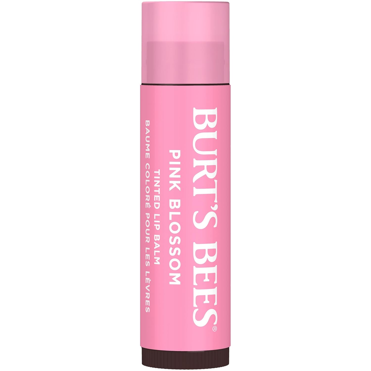 Burts Bees Tinted Lip Balm Pink Blossom; 8 Hour Moisture; Provides a Hint of Color; Nourishing Shea Butter; 100% Natural Origin; 1 Tube; 0.15 Oz. (Package May Vary)