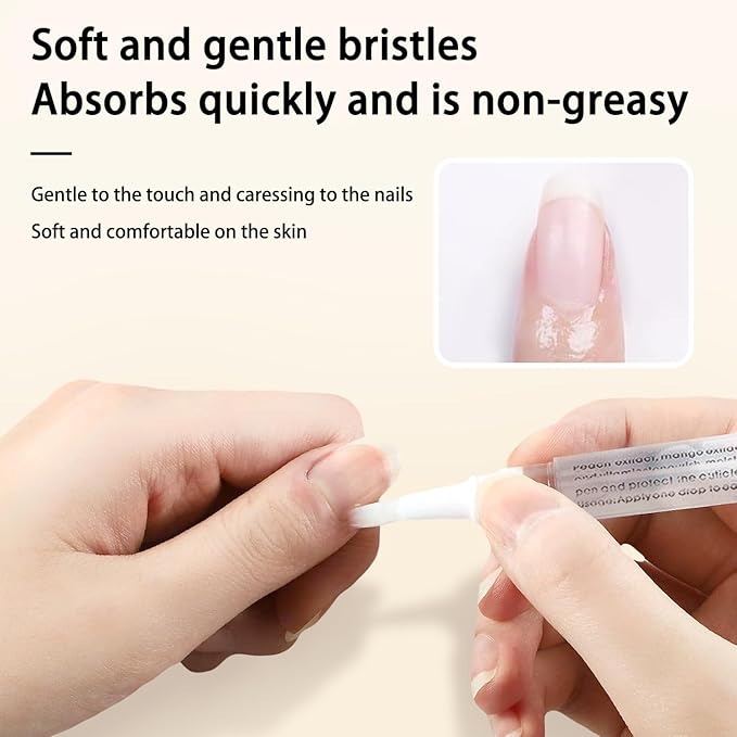 Cuticle Oil Pen for Nails Care,Nail Oil For Strength,Nourish Moisten Care to Reduce Nail Cracking and Dry for Weak Peeling Brittle and Thin Nails (honey&olive)