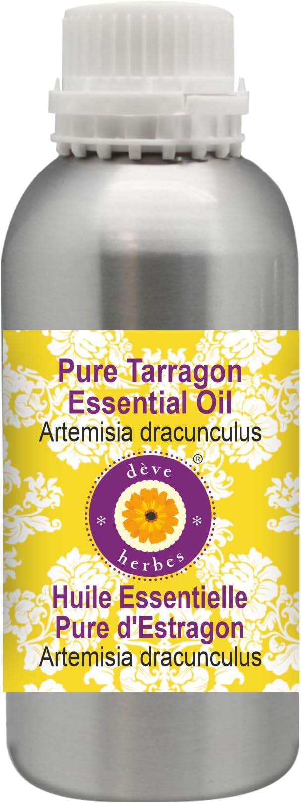 Deve Herbes Pure Tarragon Essential Oil (Artemisia Dracunculus) Steam Distilled 1250ml (42 oz)