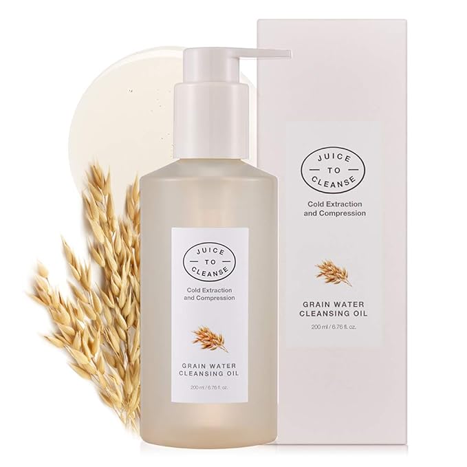 Grain Water Cleansing Oil 200ml (6.76 fl.oz.) - Zero Makeup Residue Deep Pore Cleansing Oil, Melting Dead Skin Cells, Moisturizing & Purifying, Vegan, Paraben Free