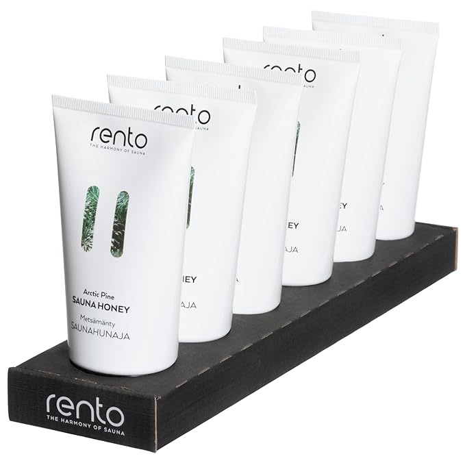 RENTO Sauna Honey 5 Fl. Oz. (150 ml) for Face & Body, Nourishes the Skin, Helps to Open the Pores and Increases Sweat Secretion, 3 Types: Arctic Pine, Birch, Blueberry (Regular, ARCTIC PINE)