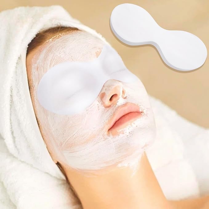 100 Sheets Disposable Eye Care Mask, Non-Woven Cotton Eye Pads for DIY Skincare, Clear Eye Mask Paper Beauty Sheets for Beauty Salon & Home Spa Use