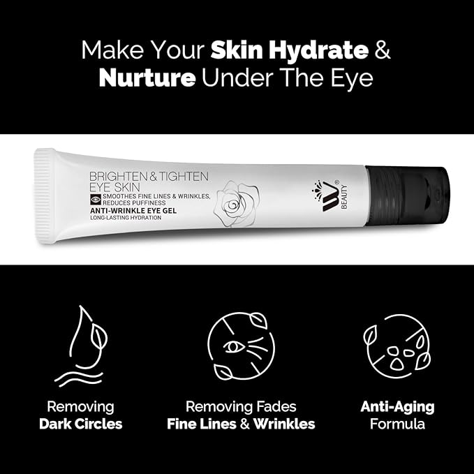 Eye Cream with Metal Roller | Anti-Aging Eye Treatment for Dark Circles, Puffiness & Wrinkles | Hyaluronic Acid, Retinol & Niacinamide | Hydrating & Cooling Under Eye Cream | 20ml