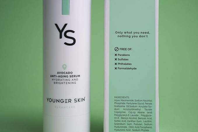 Avocado Anti-Aging Serum - Hydrating, Brightening, Wrinkle Reducer, Facial Skincare - Organic Avocado Oil, Vitamin C, Hyaluronic Acid, Niacinamide - 30ml