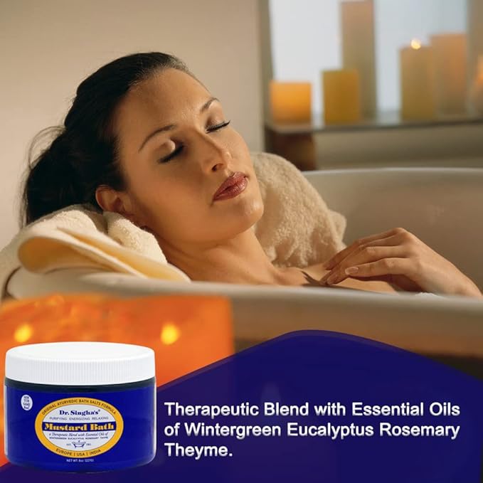 Dr. Singha's Mustard Bath, Therapeutic Bath Salts (8 oz)