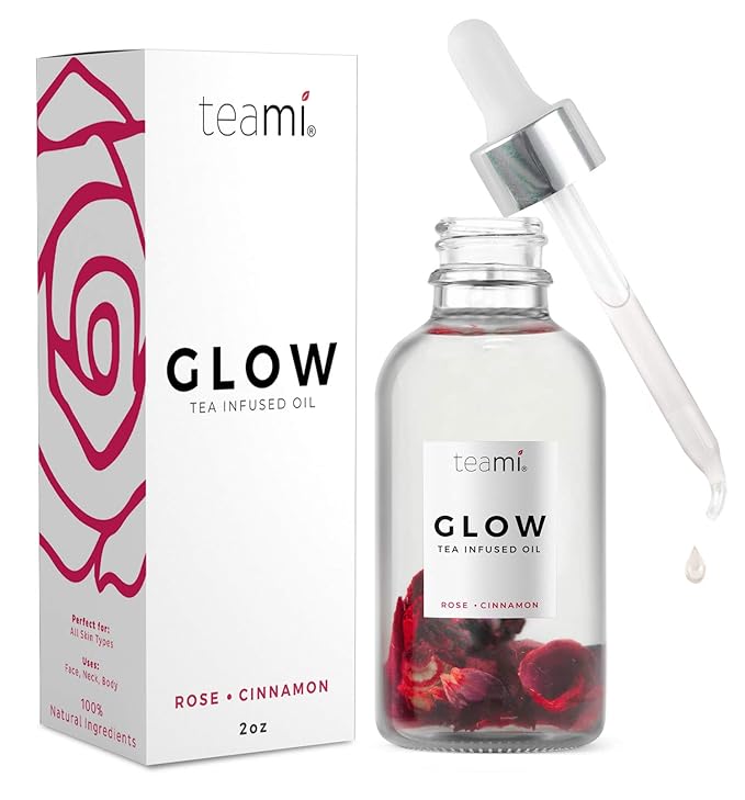 Teami Glow Jojoba Face Oil for Women with Coconut Oil, Camellia Seed & Vitamin E Oil for Skin - Facial Oil Cleanser for Sensitive, Normal, Oily & Dry Skin (2oz)