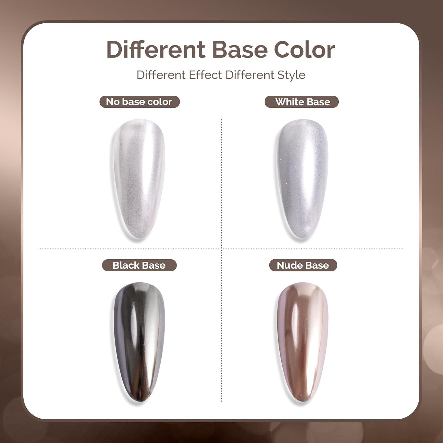 MelodySusie Sliver Chrome Nail Powder for Gel Nails,Metallic Mirror Effect Pigment Stylish and Technological Silver Fine Glitter for Home DIY Salon Use