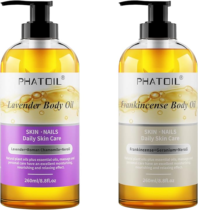 260 ml (8.8 fl.oz) Lavender Body Oil and Frankincense Body Oil