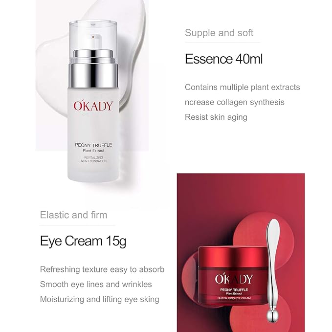 Valentine's Day Skincare Gift Set: Face Care Kit, Peony Truffle Plant Extract, Anti-Aging, All Skin Types, Unisex