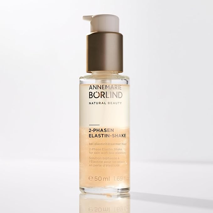 ANNEMARIE BÖRLIND 2-PHASE ELASTIN SHAKE (50ml) - Activates the skin's own elastin production, Promotes cell renewal, Gives the skin a golden glow, Vegan