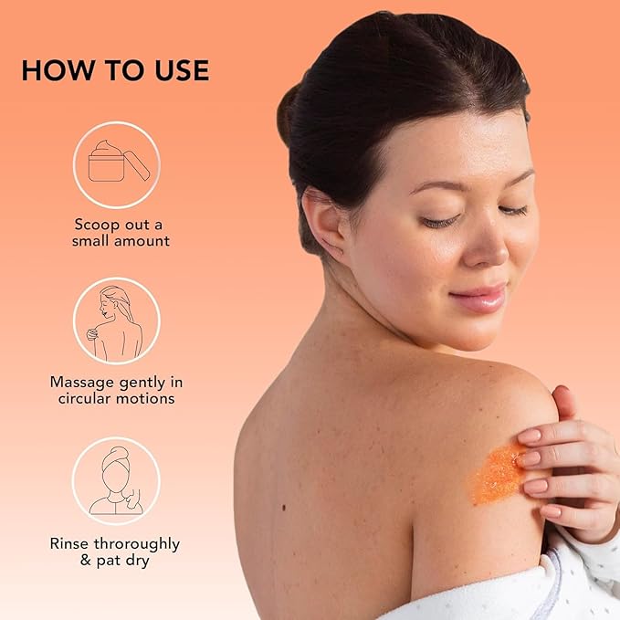 Botanic Hearth Himalayan Salt Body Scrub with Lychee Oil, Exfoliating Body Scrub act as Body Exfoliator & helps with Moisturizing Skin, Acne, Cellulite, Dead Skin Scars, Wrinkles 12 oz