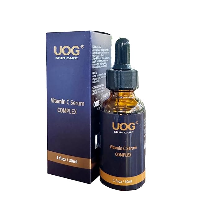 UOG Super Vitamin C Face Serum - Anti-Aging, Hydrating & Firming Formula, Lifts & Firms Face, Neck, Jawline, Reduces Dark Spots, Age Spots, Fine Lines, Wrinkles, Even Skin Tone.1 Fl Oz