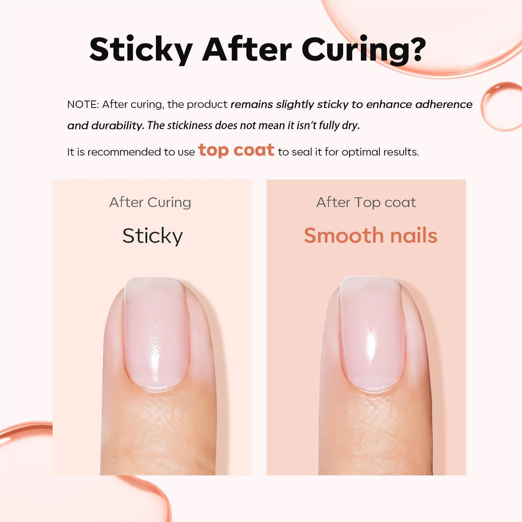 modelones Builder Nail Gel, 8-in-One Sheer Nude Pink Builder, Apricot Blush Pink Rubber Base for Nail Thickening Apex Building LED Lamp Cured Hard Strengthener Extend Color Gel Polish for DIY Salon