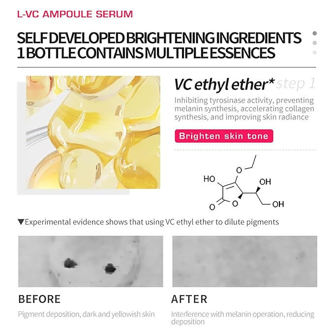 DEleventh Korean Brand Vitamin C Ampoule Serum 2ml × 7EAe / with Pro-Xylane, Anti-Aging, Brighten, Hydrate, and Smooth Skin, Creates a Radiant, Youthful Complexion