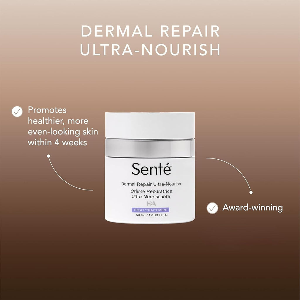 Senté Dermal Repair Ultra-Nourish - Rosacea Treatment For Dry, Sensitive Skin | Repairs, Replenishes & Reduces Skin Redness - 1.7 Fl Oz