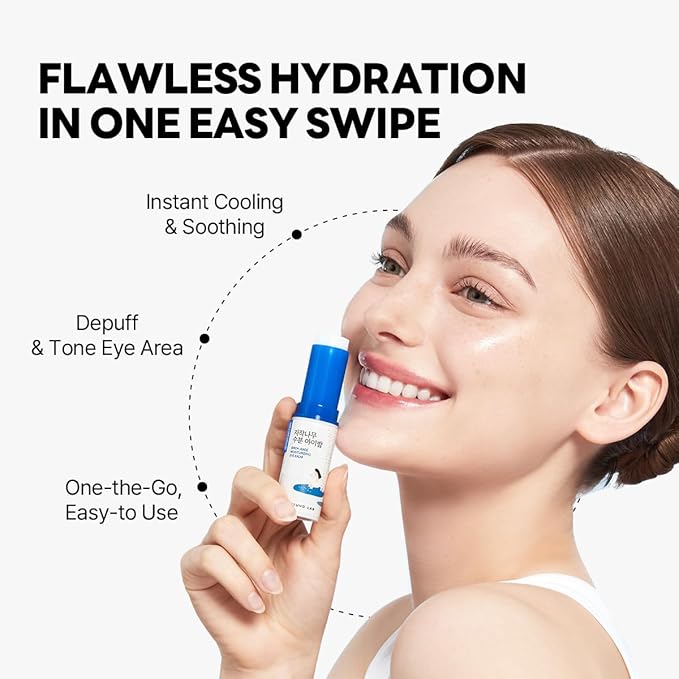 ROUND LAB Birch Juice Moisturizing Glow Eye Balm Stick 0.35 oz– Hydrating Multi Balm for Dark Circles, Puffiness | Anti Wrinkles | On the Go Anti-Aging Care | Korean Skincare