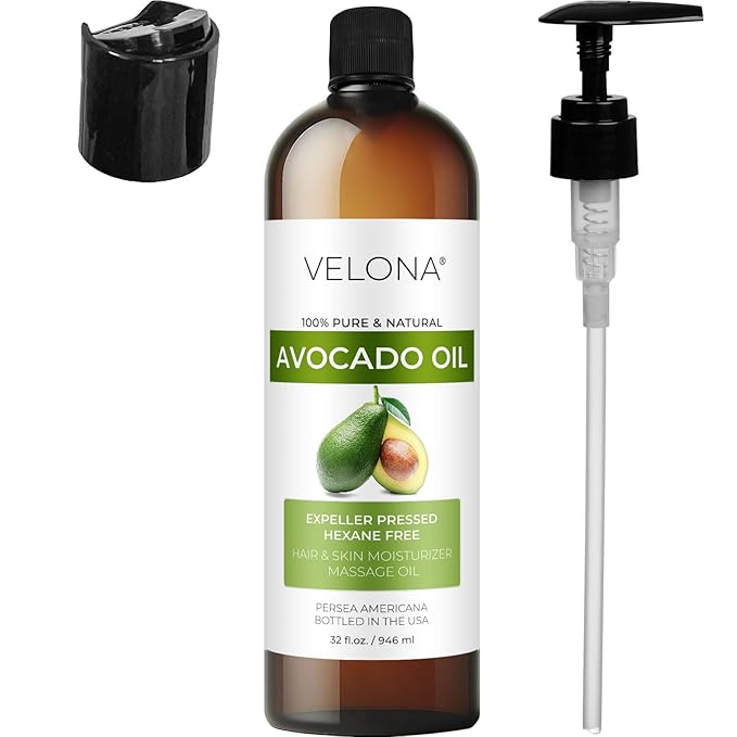 velona Avocado Oil 32 Fl Oz | 100% Pure and Natural Carrier Oil | Expeller-Pressed | Hair, Body and Skin Care | Use Today - Enjoy Results