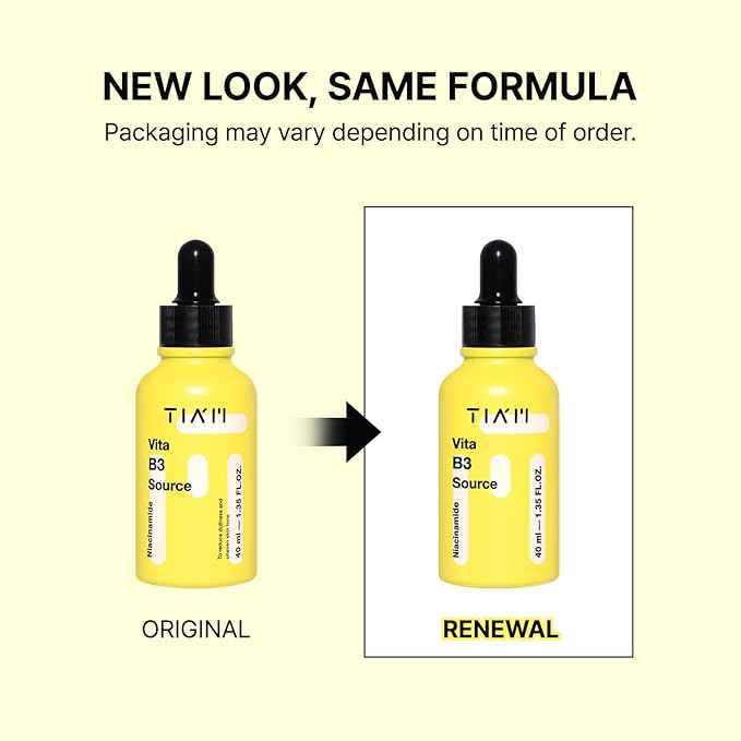 TIAM Vita B3 Source, 1.35 fl oz, 10% Niacinamide Glow Serum with 2% Arbutin for Radiant & Balanced Skin, Vegan Korean Skin Care