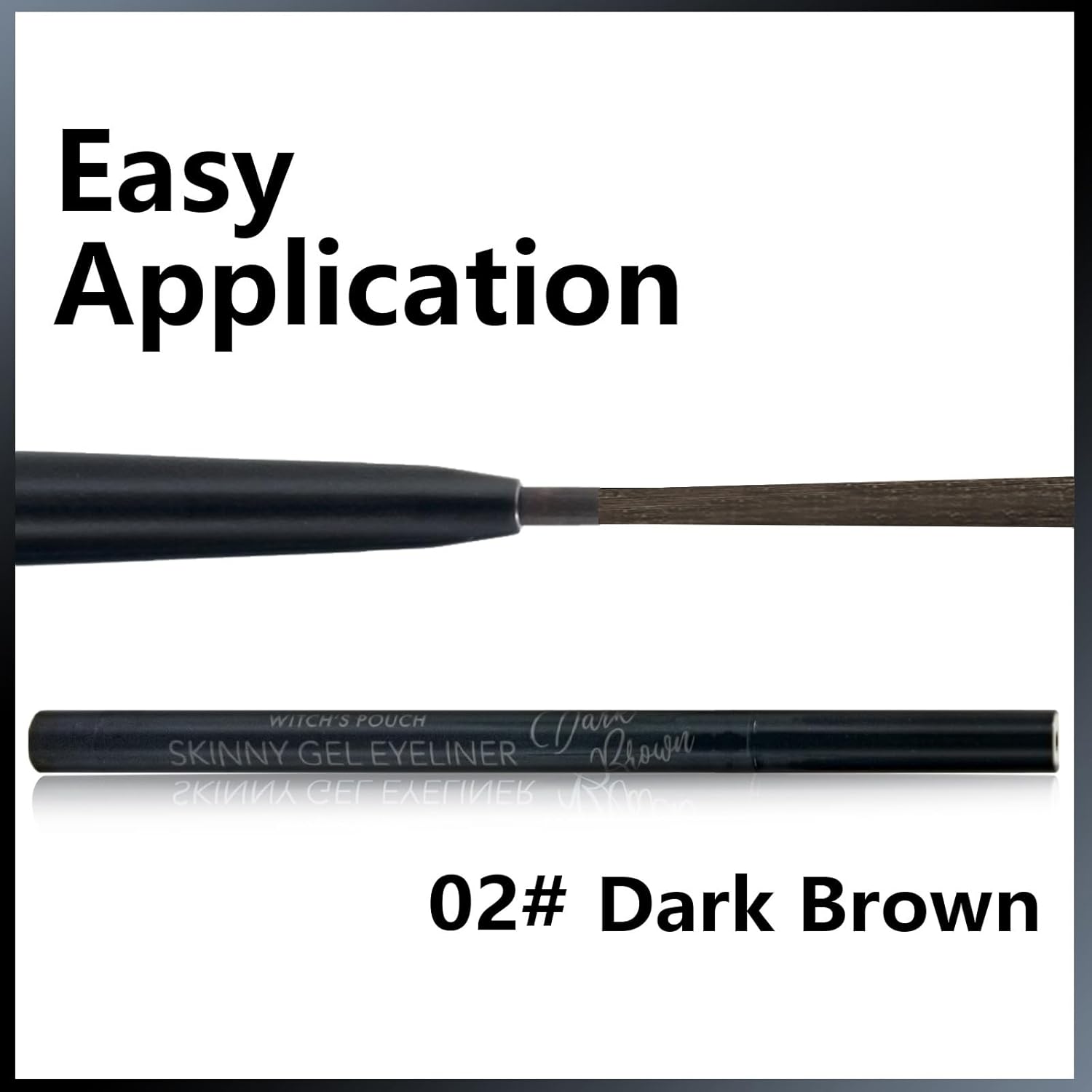 Witch's Pouch Gel Eyeliner Pencil Waterproof Smudge Proof, Long-Lasting Eye Liner, High-Intensity Colored, Ultra-Smooth Korean Eye Pencil Eye Makeup (02 Dark Brown)