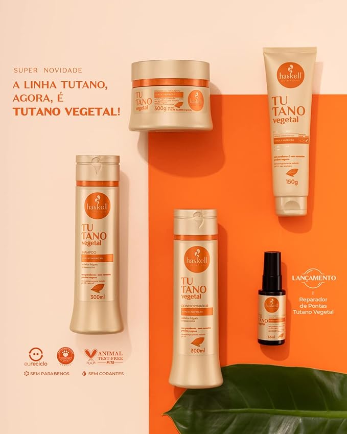 Haskell - Linha Tutano Vegetal - Mascara 500 Gr - (Vegetal Marrow Collection - Mask Net 17.64 Oz)