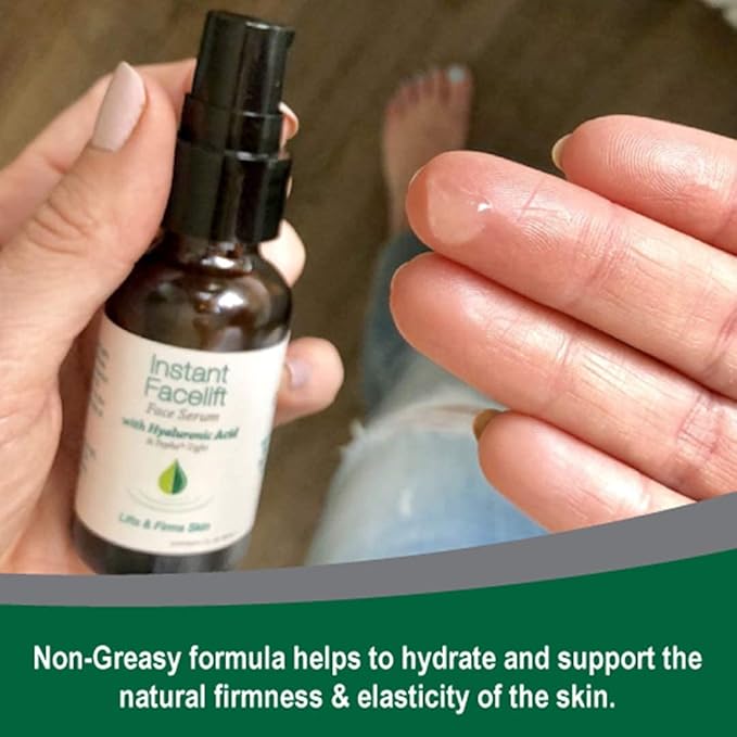 Hyalogic Instant Facelift Serum w/Hyaluronic Acid & Pepha Tight Formula to Lift, Firm & Tighten Skin - Lessens Fines Lines & Wrinkles - 1oz