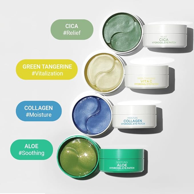 tenzero Soothing Aloe Hydrogel Eye Patch (60 pairs, 90g), Aloe Vera Treatments for Puffy Eye, Fine Lines, Soothing, Eye Puffiness Reducer, Hydrating Eye Pads, Korean Under Eye Masks Skincare