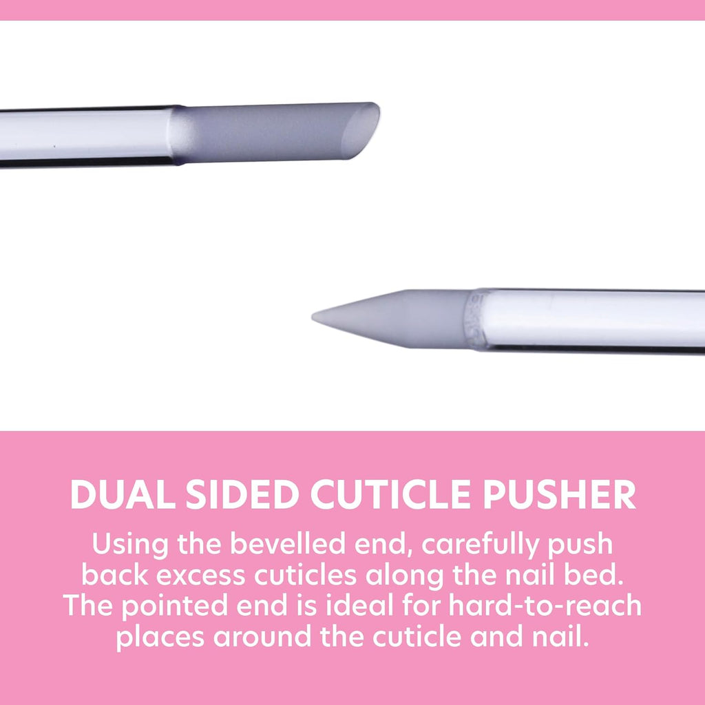 BONA FIDE BEAUTY Glass Cuticle Pusher, 1-Pieces Blue Gentle Czech Manicure Stick for Remover, Long-Lasting and Double-Sided Reusable Glass Stick