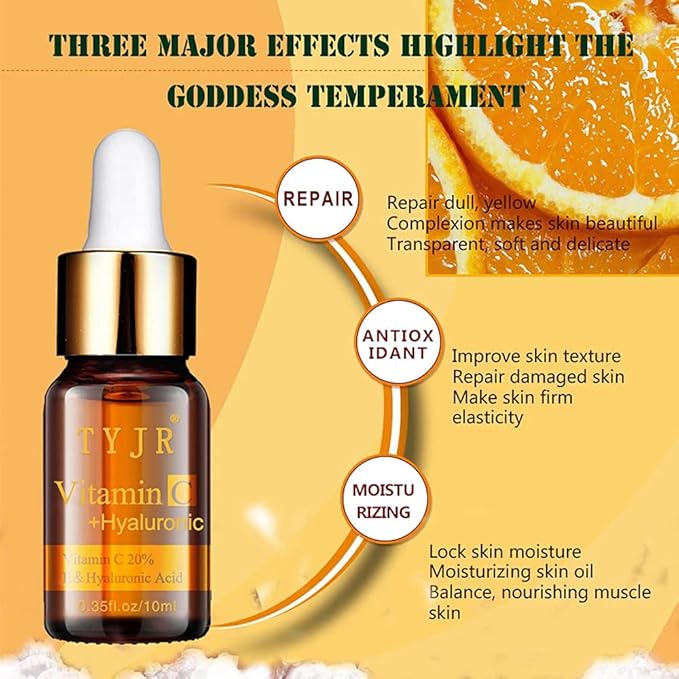 Vitamin C Face Serum - Dark Spot Remover Facial Vitamin C Serum with Hyaluronic Acid, Aloe Vera, & Vitamin E - Anti Aging Face Treatment for Dark Spots, Sun Damage, Fine Lines and Wrinkles