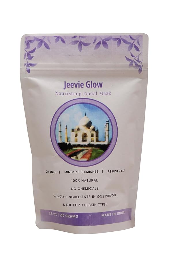 100% Natural - Indian Healing Facial Pack Mask for Acne Prone Skin - Gentle Pore Cleansing Mask for Smoother & Softer Skin - Promotes Collagen & Minimizes Discoloration