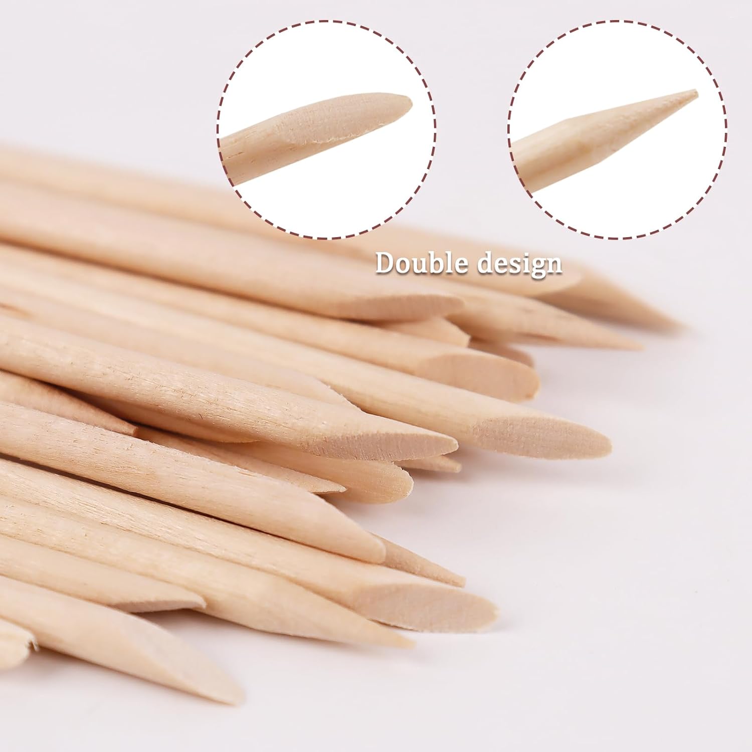 400 Pcs Orange Wood Stick, 4.5 Inch Wooden Cuticle Pusher Sticks for Nail, Manicure Pedicure Sticks for Nail Art