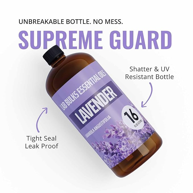 (2-Pack) Lavender Essential Oil for Diffusers, Candles, Hair, Spray, Home – 16 oz Bulk