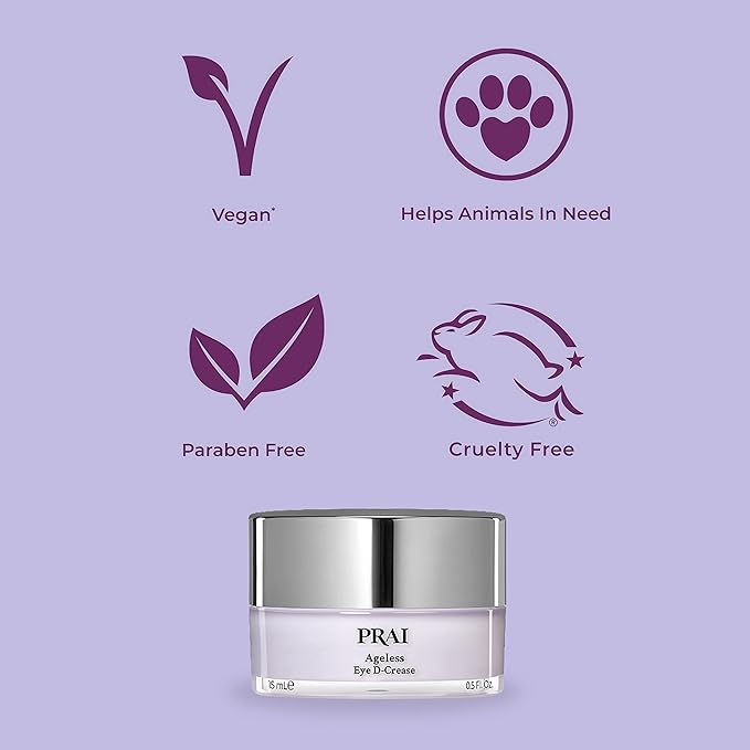 PRAI Beauty Ageless Eye D-Crease, Anti-Aging Eye Cream for Instantly Ageless-Looking Eyes, Under Eye Cream