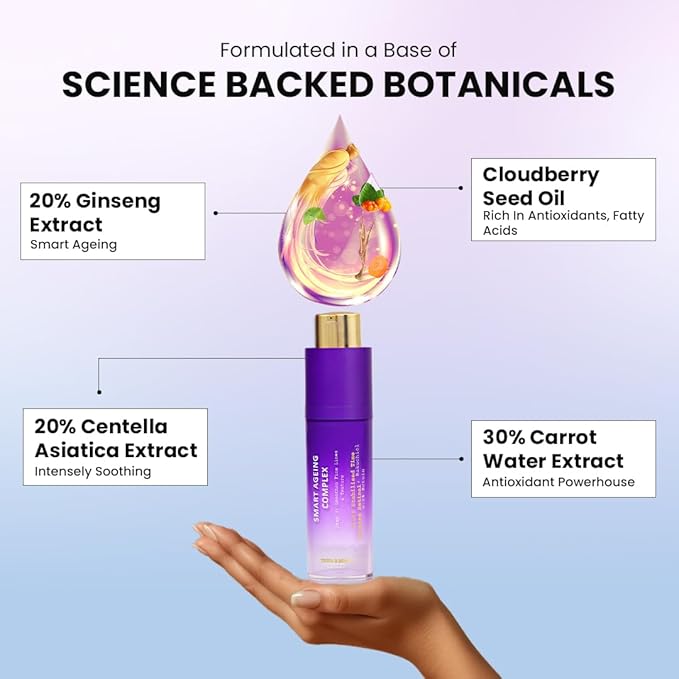 TRUTH & BEAUTY Advanced Smart Ageing Complex Serum 0.2% Retinal, 0.5% Bakuchiol for Fine Lines Wrinkles and Skin Smoothing Hydrate Face Serum for All Skin Types (1.01 Fl OZ) Fragrance Free