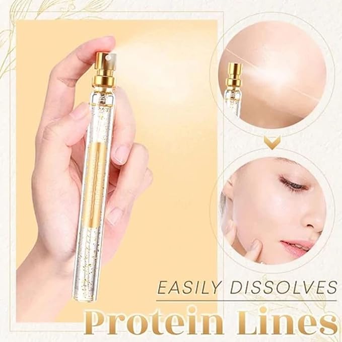 Protein Thread Lifting Set, Soluble Protein Thread and Nano Gold Essence Combination, Absorbable Collagen Thread for Face Lift, Reverse Collagen Serum for Face (With 1 x Protein Thread)