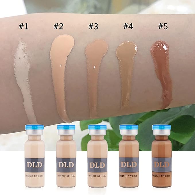 BB Facial Glow Starter Kit Facial Pigment Serum Treatment Kit,DLD Anti-Aging Serum Pigments Set for Micro-needling Skin Treatment 10 Vials 5ml Niacinamide and Peptides To Brighten Skin Tone Foundation