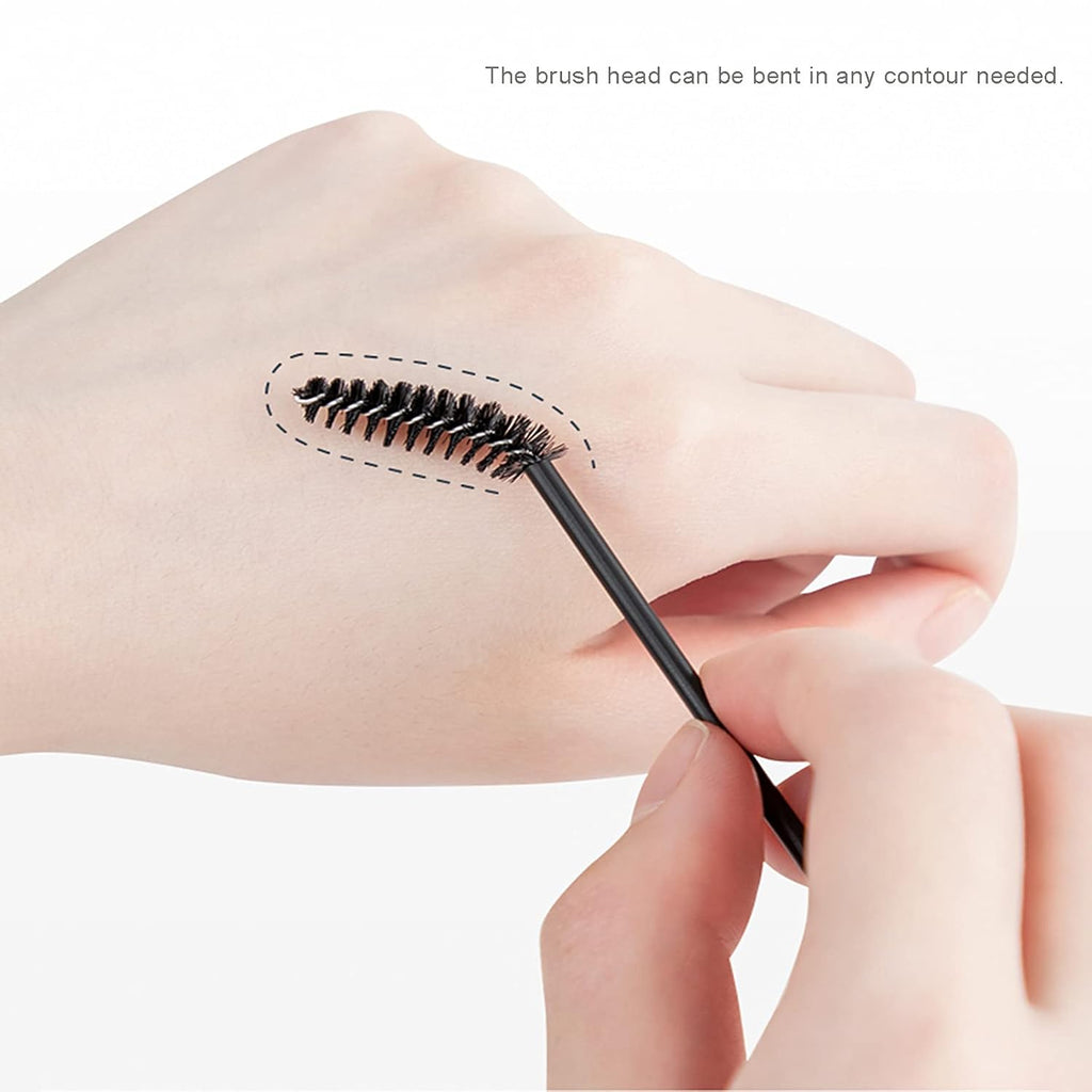 i-Laesh 20 Pcs Lash Brush Eyelash Brushes for Eyelash Extensions Spoolies Cleaning Mascara Wands Tube Diamond Disposable Makeup Tool Applicator Set Sanitary Extension Supplies (Diamond Gold)