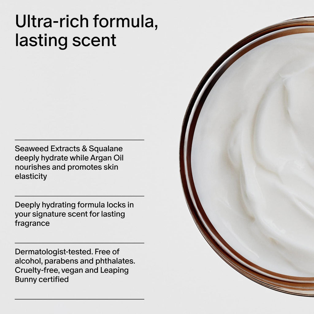 Salt & Stone Body Cream – Santal & Vetiver | Hydrating Formula with Seaweed Extracts, Spirulina & Squalane | Deep Hydration, Skin Barrier Support & Healthy Glow | for all Skin Types (6.7 fl oz)