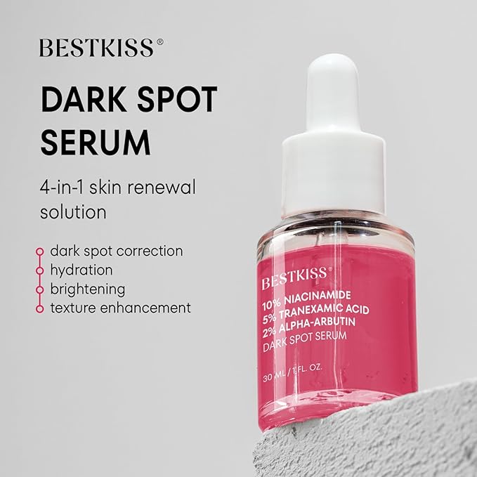 Dark Spot Remover for Face: 10% Niacinamide + 5% Tranexamic Acid + 2% Alpha-Arbutin Face Serum with Ceramides Hyaluronic Acid Centella Asiatica - Vegan Paraben Fragrance Cruelty Free 30mL