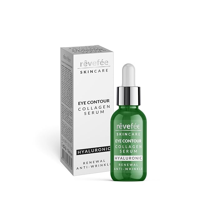 Collagen Hyaluronic Acid Serum; Reduces Dark circles, Puffy Eyes, Wrinkles, Under Eye Bags, Fine Lines. Anti-Aging, Hydrating Complex Eye Contour Serum, Effective Formula.