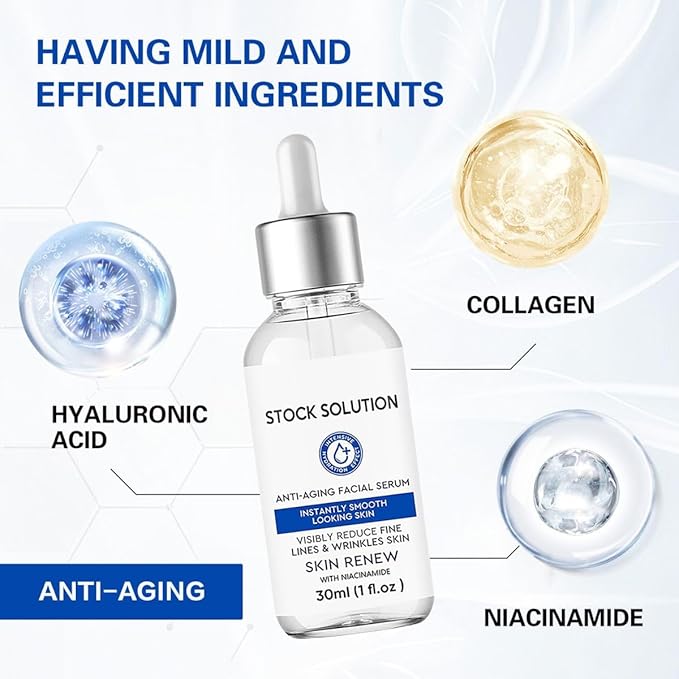 2 PCS Firming Facial Serum, Skincare Stock Solution, Stock Solution Facial Serum, Moisturizing and Firming, Moisturizing and Firming, Suitable for All Skin Types