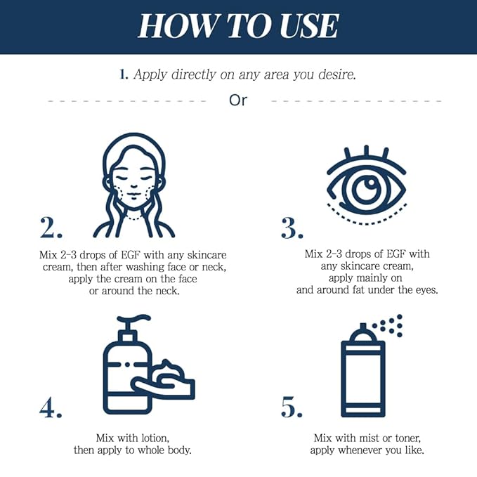 EGF Serum Epidermal Growth Factor 0.33 Fl. Oz. 10ml