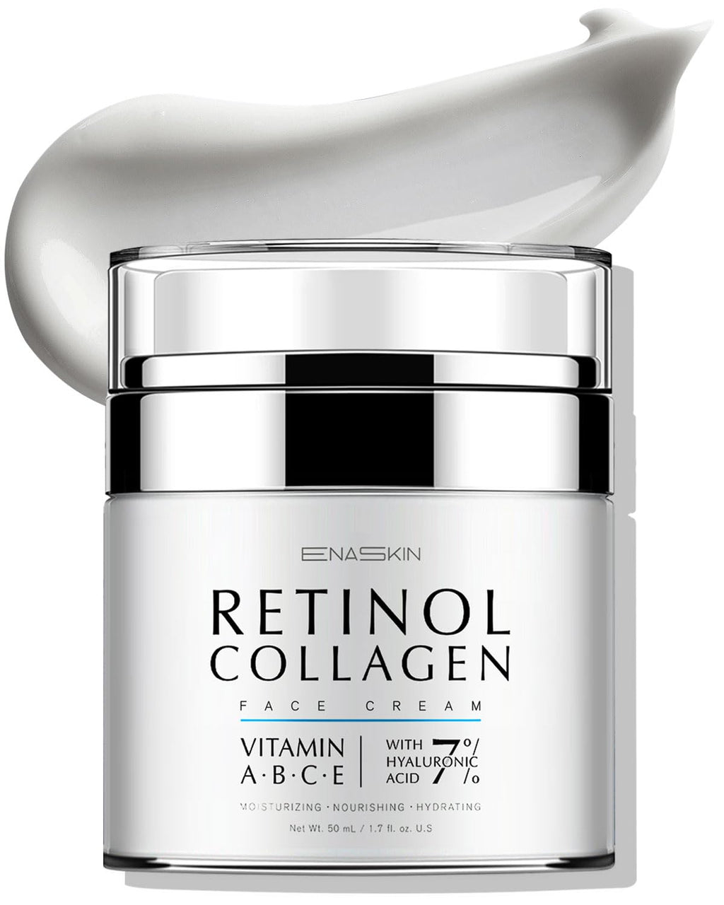 Retinol Anti Aging Face Moisturizer: Wrinkle Cream for Women, Collagen Day Night Repair Cream - Firming, Tightening & Lifting Neck Sagging Skin, 7% Hyaluronic Acid for Max Hydration, 1.7 Oz