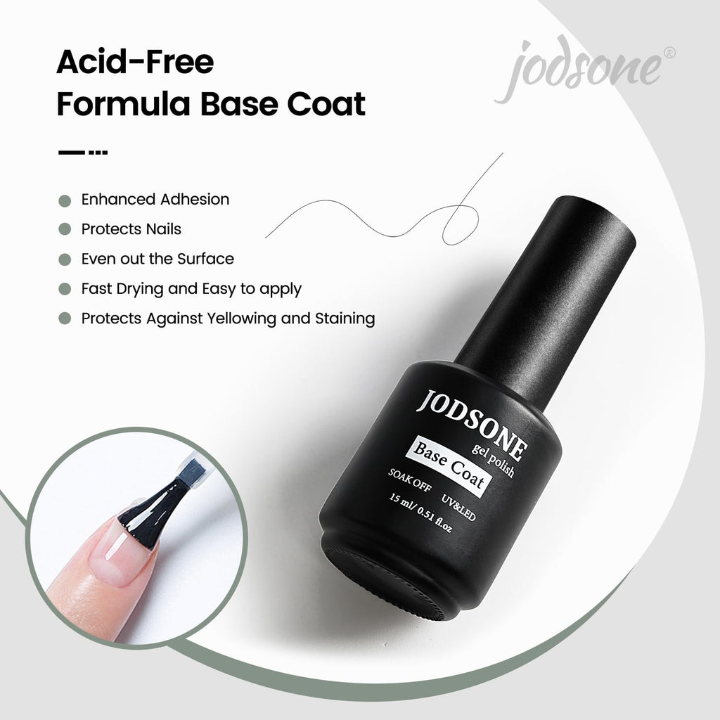 JODSONE 15ml Nail Glue Gel for Nail Tips Long Lasting Extension Glue for Clear Nail Tips Base Coat Top Coat All Need Lamp Cured