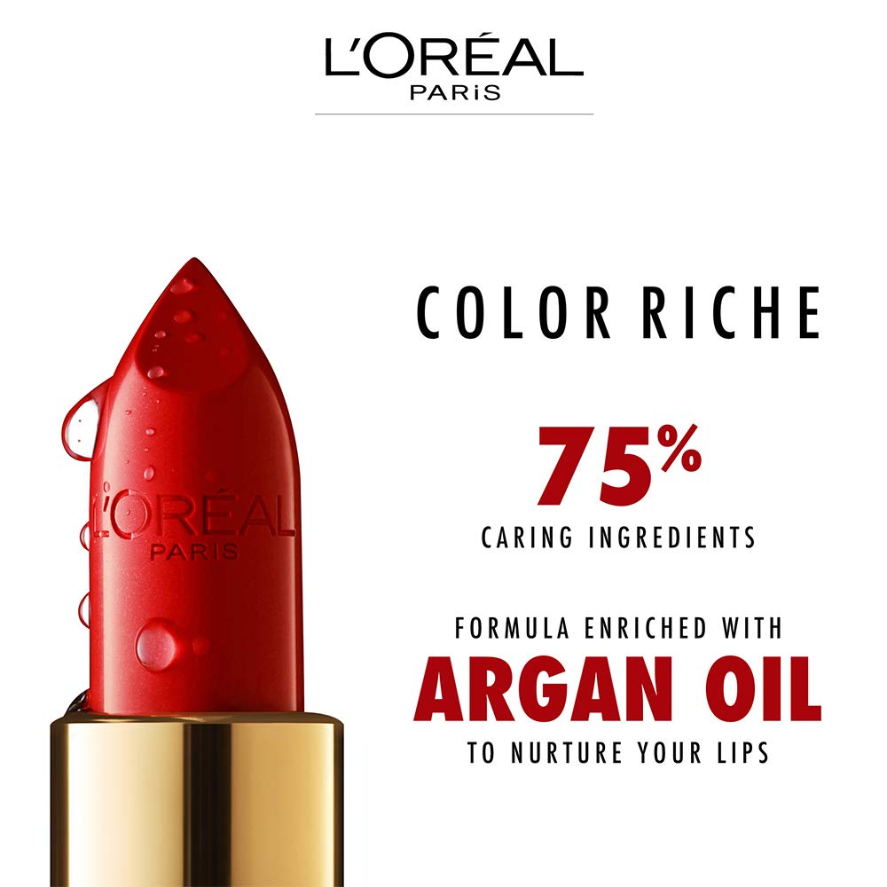 L'Oreal Paris Colour Riche Original Creamy, Hydrating Satin Lipstick with Argan Oil and Vitamin E, Berry Parisienne , 1 Count